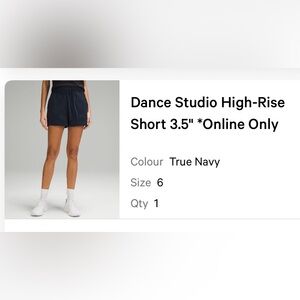 Lululemon Athletica True Navy Athletic Shorts